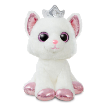 ST Duchess White Cat W/Crown 7In