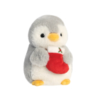 Pompom Penguin w/Stocking 8In
