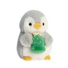 PomPom Penguin w/Xmas Tree 8In